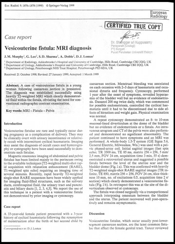 Vesicouterine